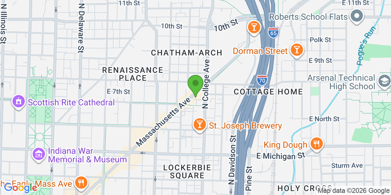 Map of Mass Ave location